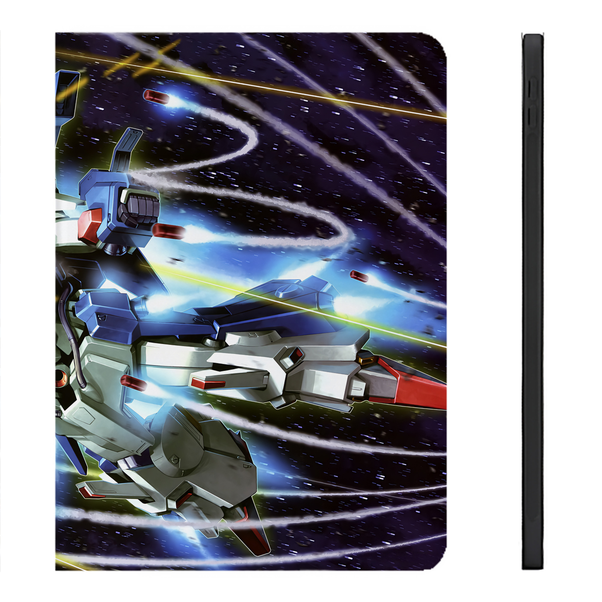 （画像用） 機動戦士ガンダム Mobile Suit Gundam IPadケース ペンホルダー付き ブックスタイルデザイン